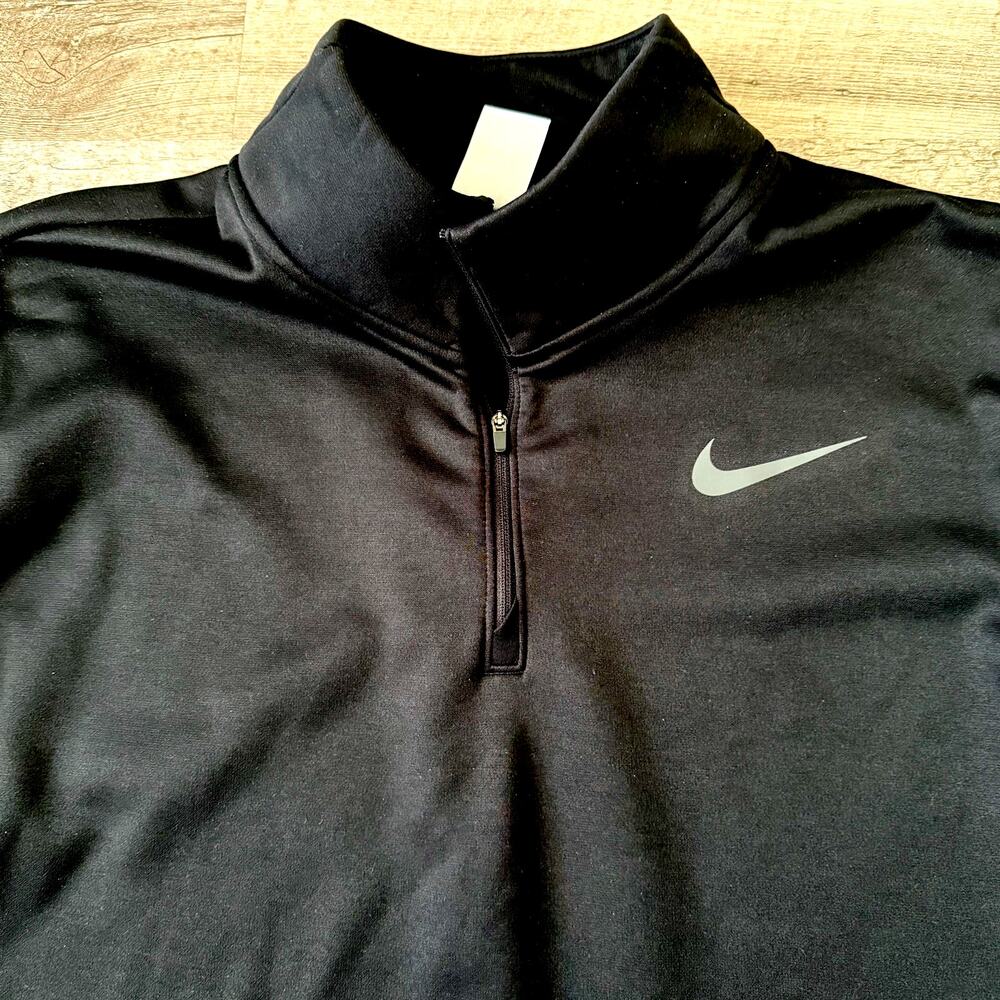 Nike Therma-FIT 1/4 Zip Pullover Mens XXL Tall Black Sweatshirt CU6217 Pockets
